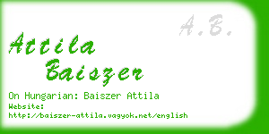 attila baiszer business card